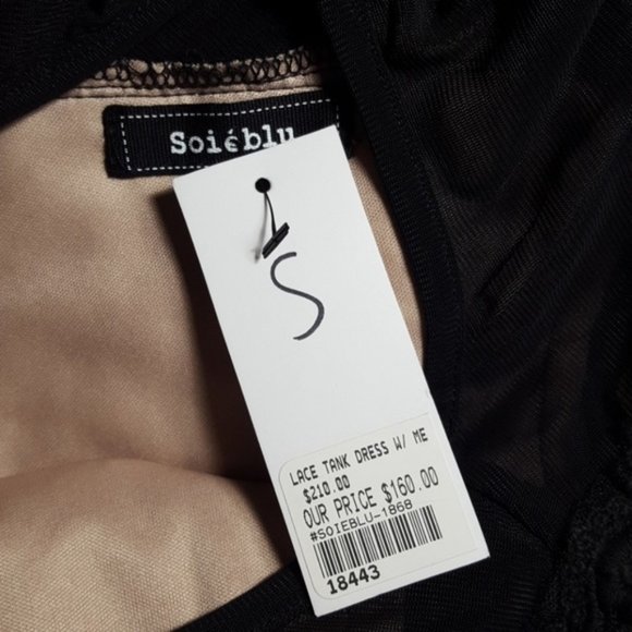 NWT Soieblu Black Lace Dress - Picture 6 of 6